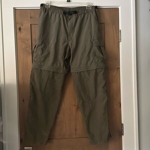 REI Mens M nylon convertible hiking pants khaki lightweight Backpacking camping
